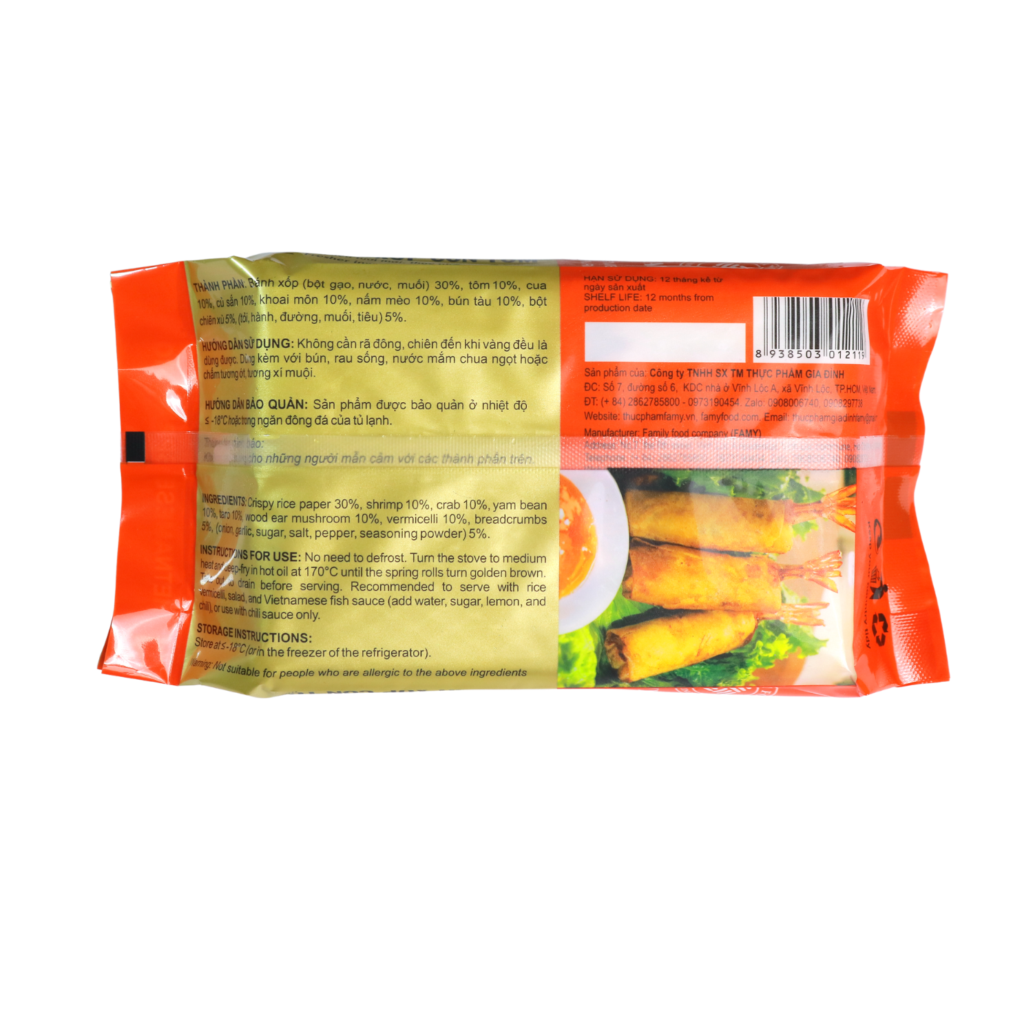 Chả giò xốp con tôm